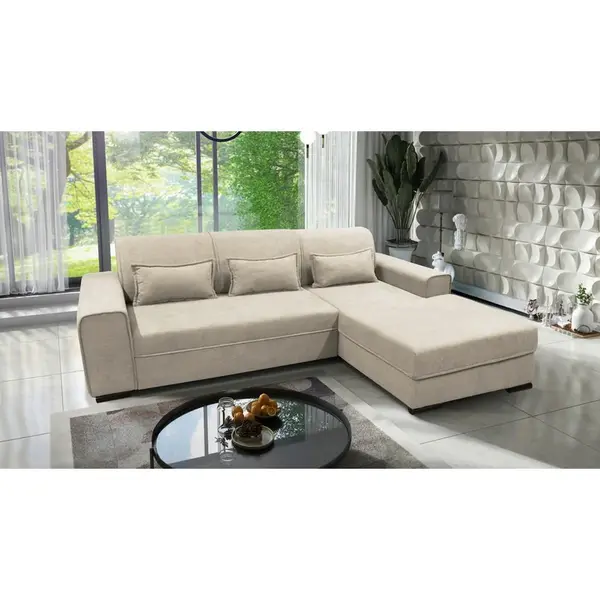 MID.YOU ROHOVÁ SEDAČKA, textil, béžová