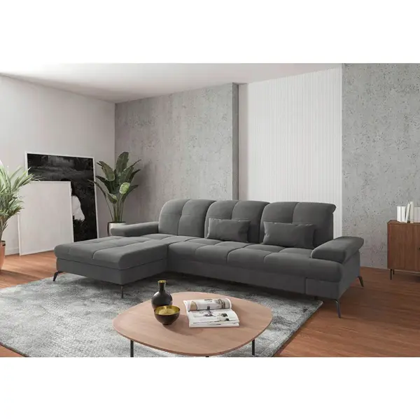 Sit & More ROHOVÁ SEDAČKA, textil, šedá