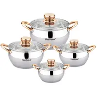Haus Roland Sada nerezového nádobí 8 ks, s měděnými úchyty