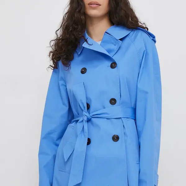 Bavlněný trenčkot Tommy Hilfiger oversize, WW0WW40481
