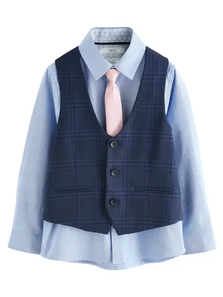 Next Set  modrá denim / ružová