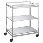 SERVÍROVACÍ VOZÍK, bílá, barvy nerez oceli, 60,5/73,5/40,5 cm