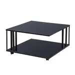 Livetastic KONFERENČNÍ STOLEK, černá, kov, sklo, 75/75/41 cm