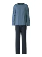 CALIDA Dlhé pyžamo  modrá / tmavomodrá