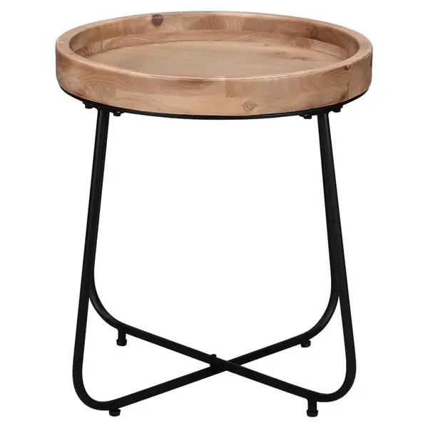 ODKLÁDACÍ STOLEK, jedle, černá, barvy jedlového dřeva