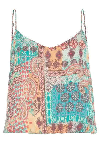 LASCANA Top  béžová / tyrkysová / nefritová / jasne červená