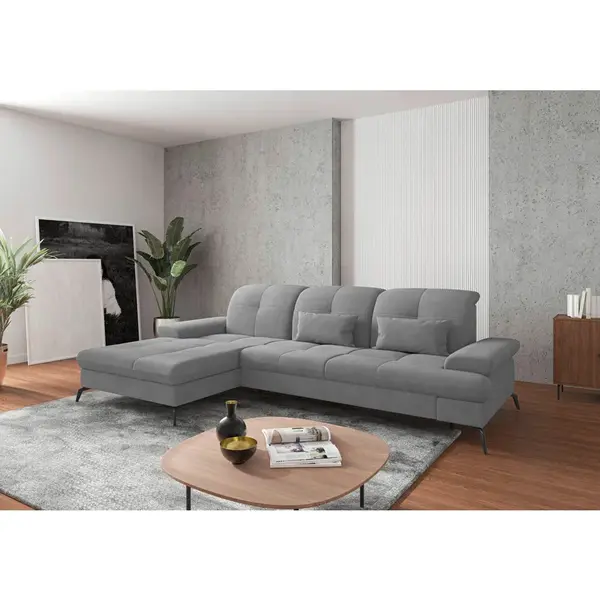 Sit & More ROHOVÁ SEDAČKA, textil, šedá