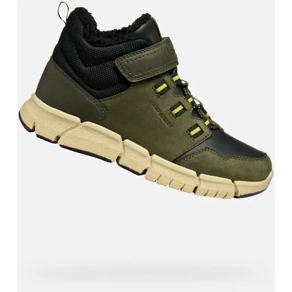 Geox J FLEXYPER B ABX Chlapecká zimní obuv, tmavě zelená, velikost