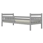 Posteľ Dawid štandard + zábrana 90x200 sivá