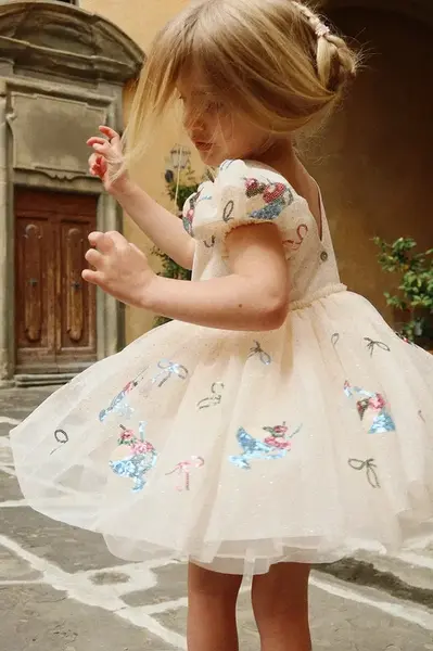 Dívčí šaty Konges Sløjd YVONNE PUFF DRESS