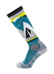 Snb & ski ponožky meatfly leeway modrá/šedá/žlutá m