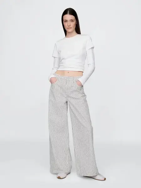 Džíny pro ženy GAP Stripe Baggy 744807-00 Velikost: 28LONG - prodloužená délka