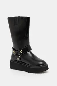 Kožené kotníkové boty Love Moschino