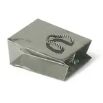 25 x Darčeková taška z lesklého papiera strieborná 190x270x100 mm