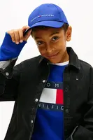 Bavlněná baseballová čepice Tommy Hilfiger modrá barva, KA0KA00032