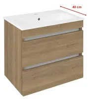 Sapho Ezara - Umývadlová skrinka, 58x39x54 cm, 2 zásuvky, dub Cuneo EZ592-2525