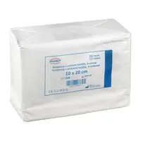 Kompresy z netkanej textílie, 4vrstvové, 10x20 cm, nesterilné