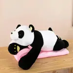 Plyšová PANDA s dětskou dekou uvnitř, černobílá