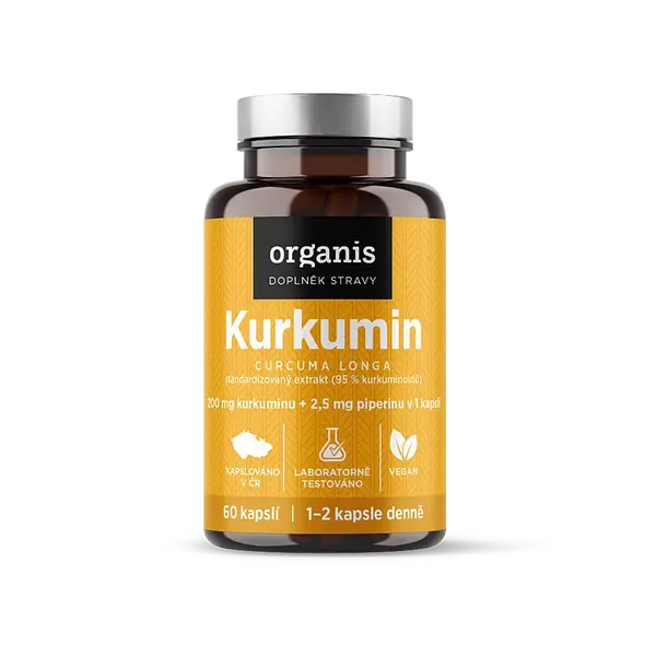 ORGANIS Kurkumin + piperin 60 kapslí