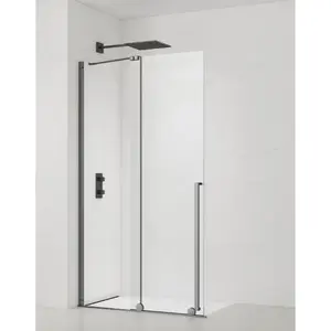 Sprchová zástena walk-in 140 cm SAT Xmotion PVD Gun metal SATBWIXM140GM