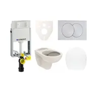 Cenovo zvýhodnený závesný WC set Geberit na zamurovanie + WC Ceramia S-Line SIKOGE1U7
