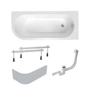 Asymetrická vaňa Laguna Rajka 170x72,5 cm akrylát pravá SIKOVRAJ170PANP