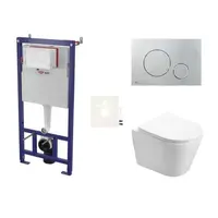 Cenovo zvýhodnený závesný WC set SAT do ľahkých stien / predstenová montáž + WC SAT Infinitio SIKOSSIN71K