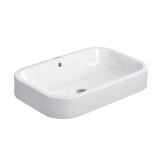 Duravit Happy D.2 umývadlo na dosku 60x40 cm bez otvoru pre batériu 2314600000
