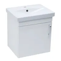 Kúpeľňová skrinka s umývadlom Naturel Vario Dekor 50x51x40 cm biela lesk VARIO250BIBL