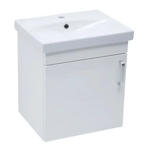 Kúpeľňová skrinka s umývadlom Naturel Vario Dekor 50x51x40 cm biela lesk VARIO250BIBL