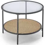 Konferenčný stolík Dakota dymový/čierna