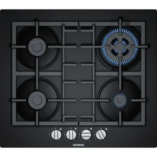 Siemens iQ300, Plynová varná doska, 60 cm, Čierna, EN6B6HB90