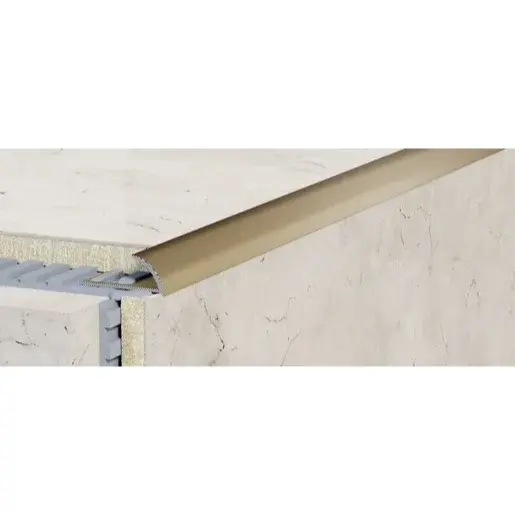 Lišta ukončovací "oblá" Havos champagne, hliník elox, dĺžka 250 cm, výška hrany 12 mm, ALECHO12250