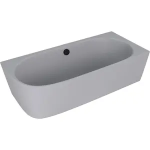 Polysan Sussi voľne stojaca vaňa 160x70 cm liaty mramor pravá šedá matná šedá matná 90191R.31