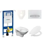 Cenovo zvýhodnený závesný WC set Geberit do ľahkých stien / predstenová montáž + WC S-Line S-line Pro 111.355.00.5NR8