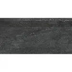Schodovka Rako Quarzit čierna 30x60 cm mat DCPSE739.1