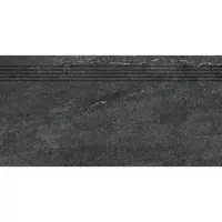 Schodovka Rako Quarzit čierna 30x60 cm mat DCPSE739.1