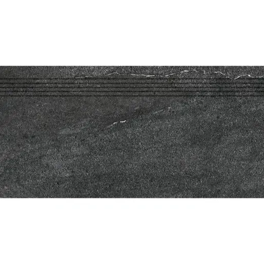 Schodovka Rako Quarzit čierna 30x60 cm mat DCPSE739.1