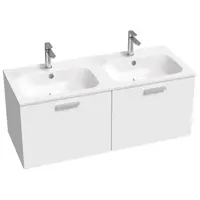 Ravak Chrome II kúpeľňová skrinka pod umývadlo 120x47x49 cm biely lesk X000001775