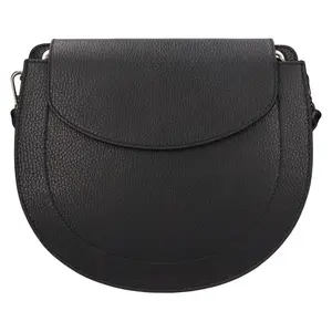 Dámská kožená crossbody kabelka Italia Locita - černá