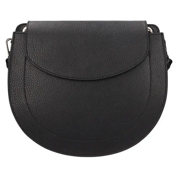 Dámská kožená crossbody kabelka Italia Locita - černá