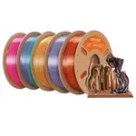 5kg ERYONE High Speed 4-color Silk PLA Filament - Cold Flame + Metallic Frenzy + Royal Essence + Gorgeous Harmony + Aurora Dream