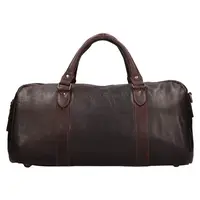 Kožená cestovní taška Greenwood Koen - tmavě hnědá