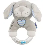 BABY MIX PES Plyšové chrastítko, šedá, velikost