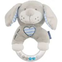 BABY MIX PES Plyšové chrastítko, šedá, velikost