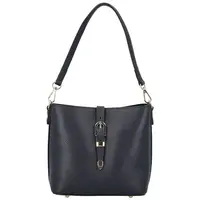 Dámska kožená kabelka na rameno tmavo modrá - Delami Vera Pelle Antoanet