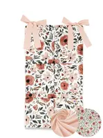 Baby Nellys Bavlněný kapsář na postýlku 6 kapes, Begónie, meruňková