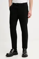 Kalhoty Les Deux Como pánské, černá barva, přiléhavé, 100501001