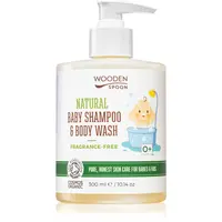 WoodenSpoon Natural šampón a sprchový gél pre deti bez parfumácie 300 ml