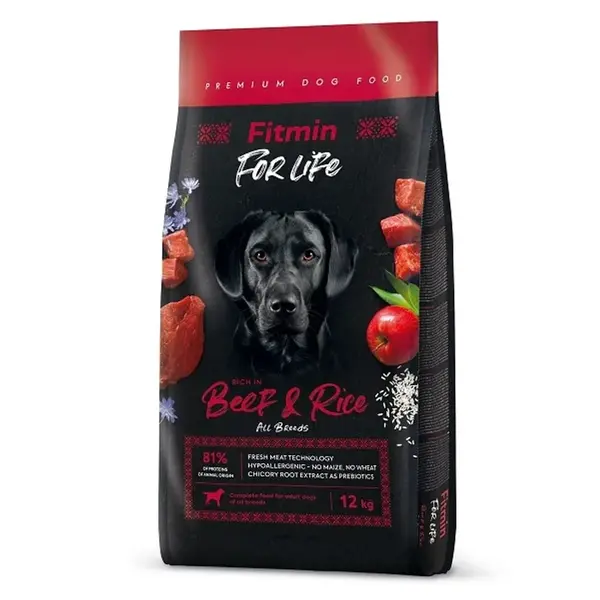 Fitmin Dog For Life Beef & Rice 12 kg | Granule pro psy